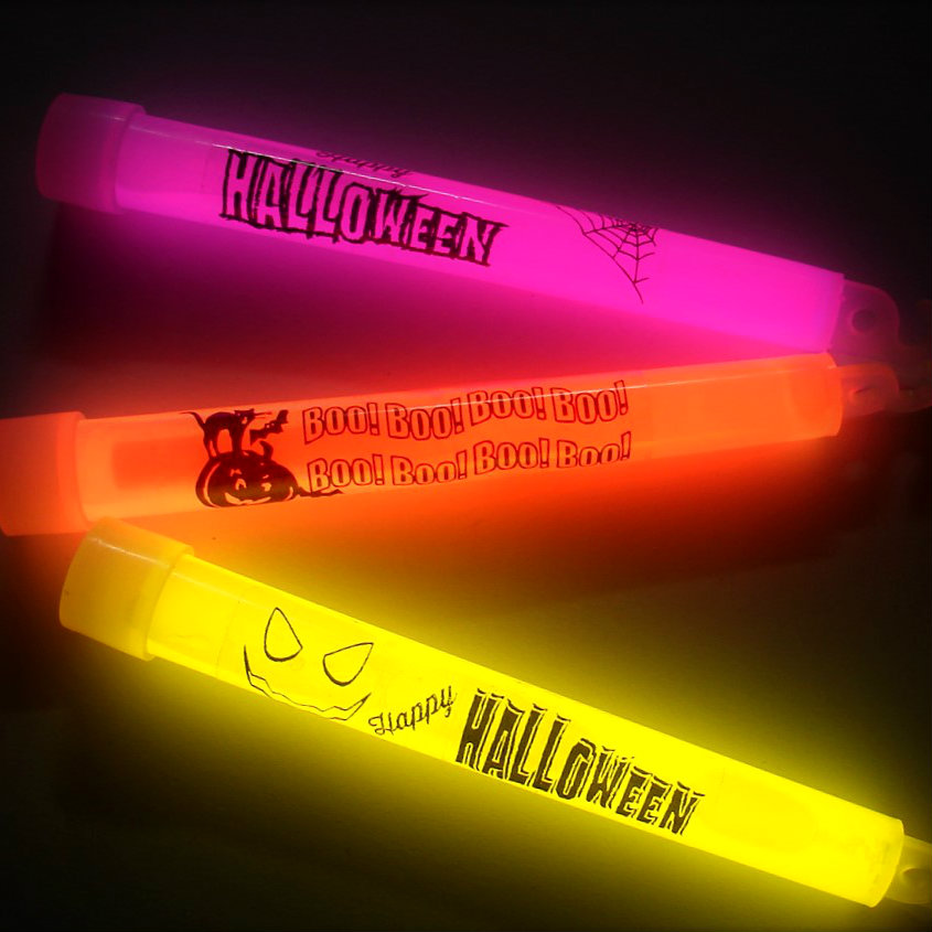 10 Assorted Halloween 6" Glow Sticks