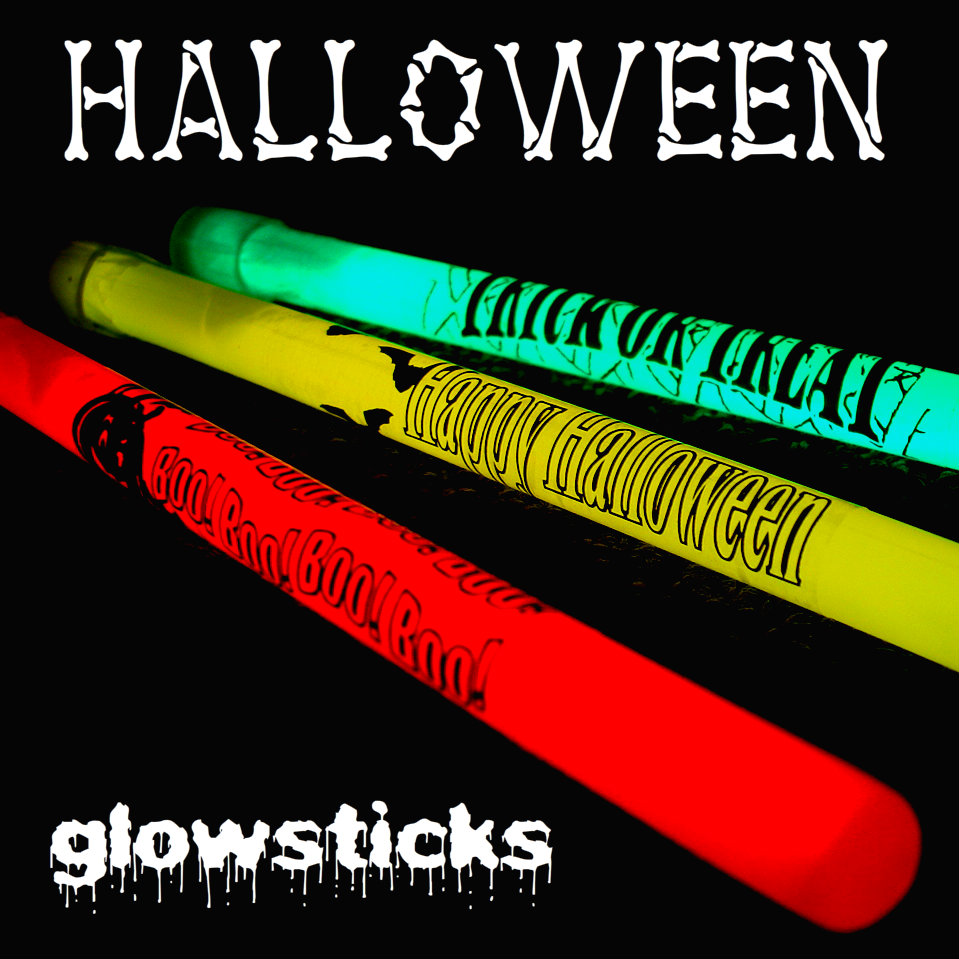 Halloween Necklaces with Glow Sticks in 3 Assorted Styles