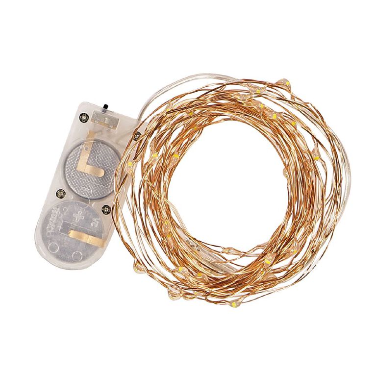 20 Fairy Light LED s on long Copper Silver or Gold Wire with