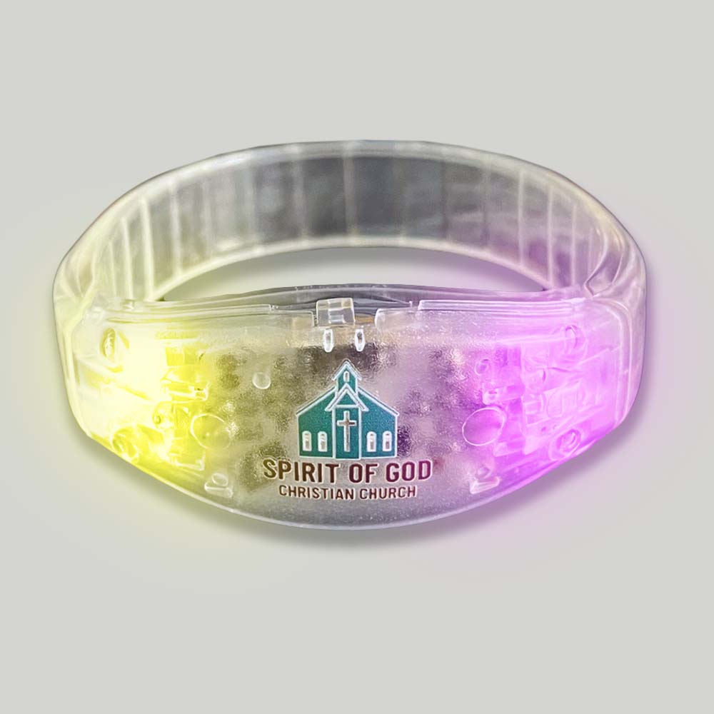 Custom Printed Light Up Click Bracelet - CUSTOMBRCLICK