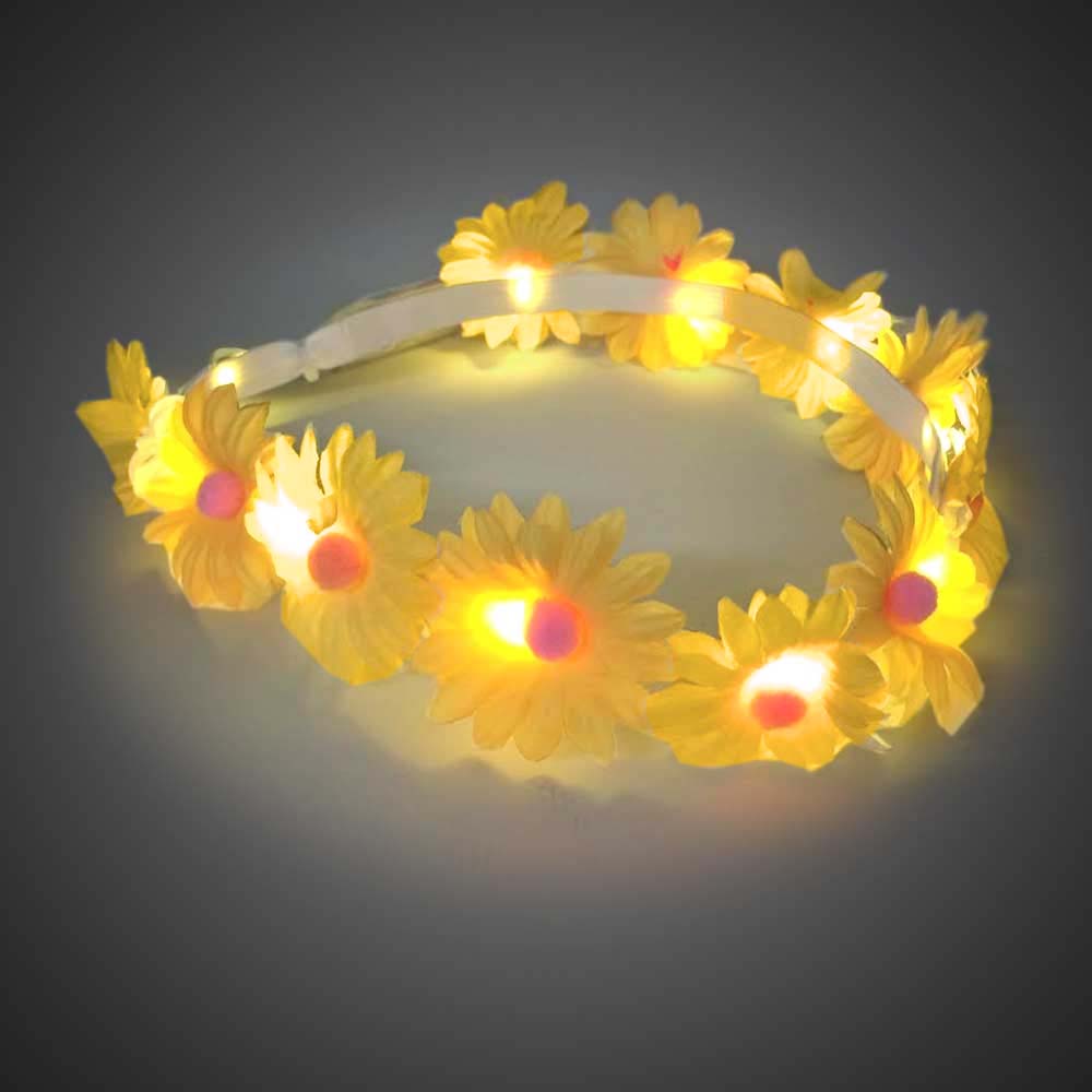 Daisy Flower Headband daisy headband, headband, flower band, led headband, led head bopper, edc, edm, coachella, burning man