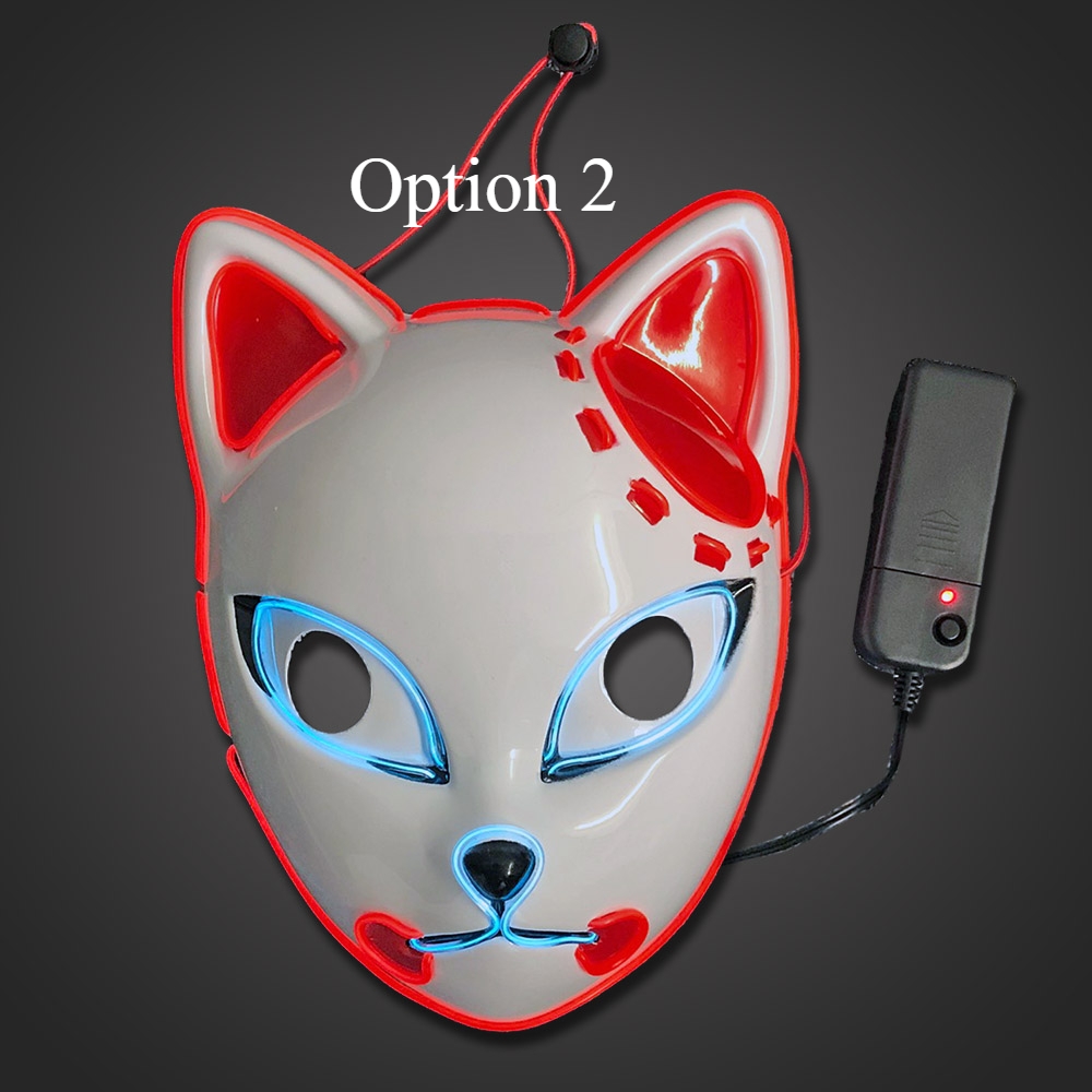 Light Up Stitched Anime Cat Mask