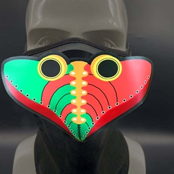 EL Panel Mask Style 110 A Panel Mask, Light up EL Mask, Light up mask, lighted mask, LED mask, rave mask, rave, festival, edm, edc, electronic dance, halloween, vending, vendor