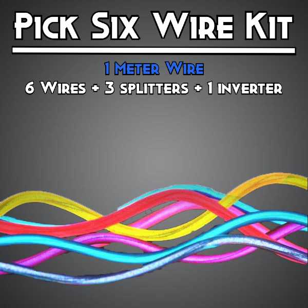 EL Wire Pick Six - 6 * 1m - 20ft - ELW20P6