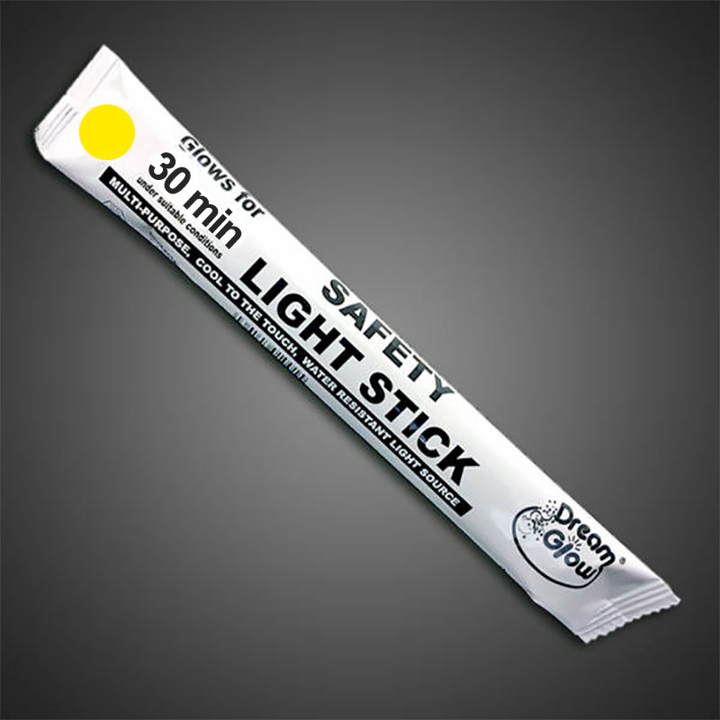 Extreme Glow 6" Safety Glow Sticks - 30 Min Yellow - 6SA-30Y