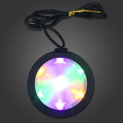 Flashing Mardi Gras Medallions LED necklace, mardi gras lighted necklace, flashing necklace, light-up necklace, medallion mardi gras necklace, rolling games, give away, redemption, fundraiser, custom, festival, bar, rave