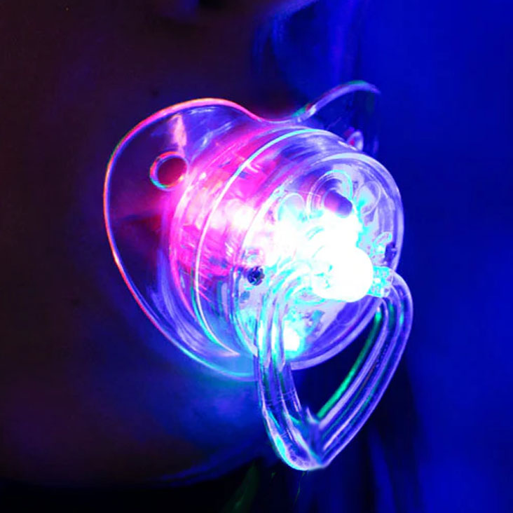 Flashing Pacifier without Necklace - PAC-NoNecklace (Close Out)