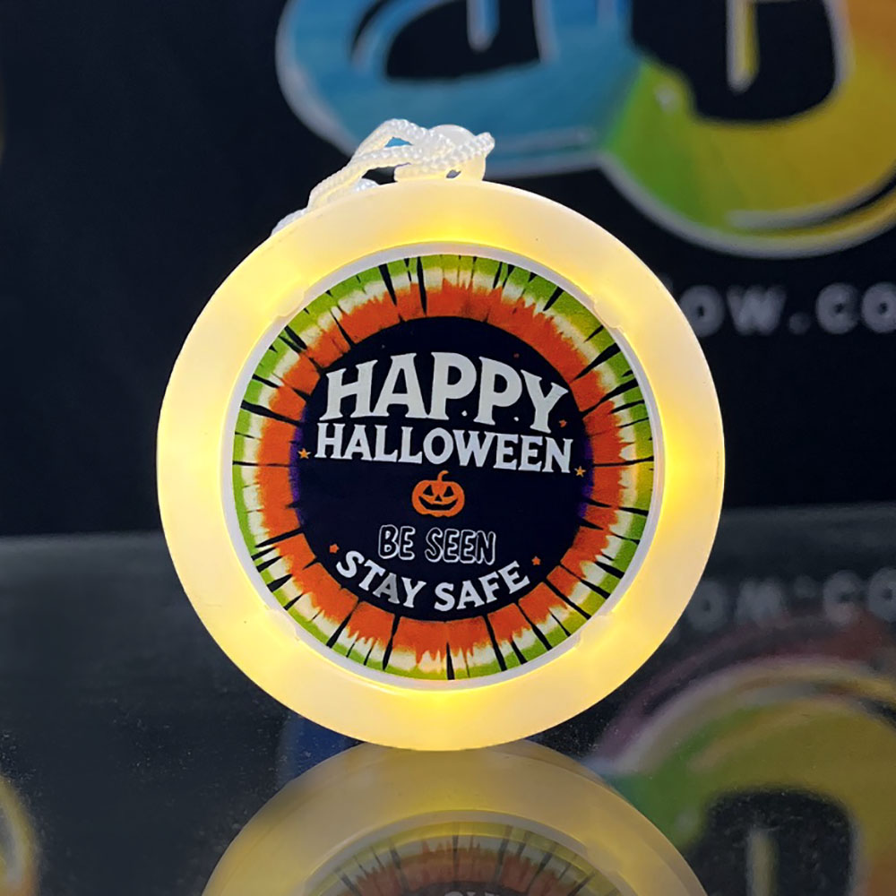 Halloween Designed No Boo No Scare Luminous Arc Medallion LED Necklace Warm White  - ARCHALLOWEEN