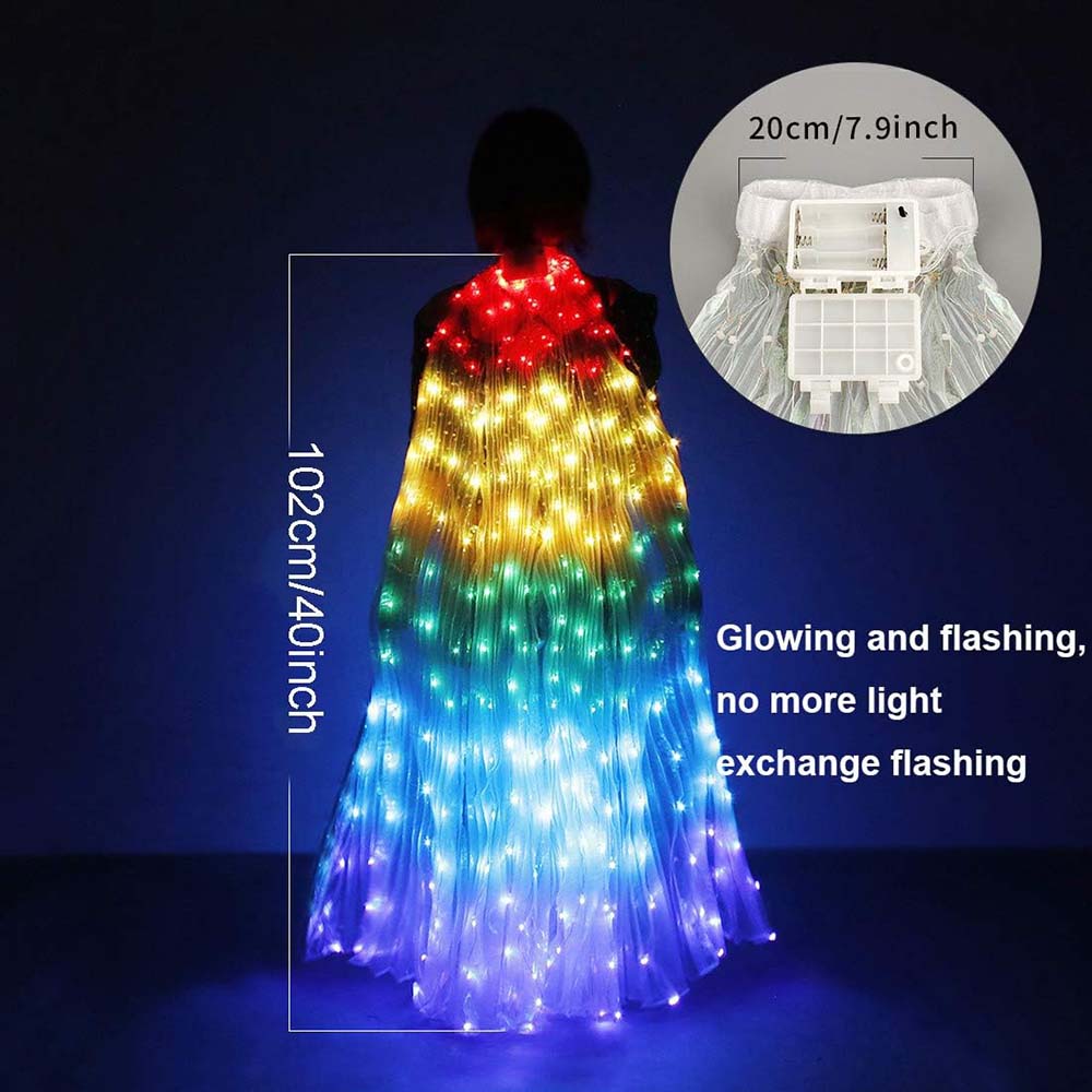 Remote Controlled LED Wings LED Cape with Rainbow Lights - WINGSREMOTE