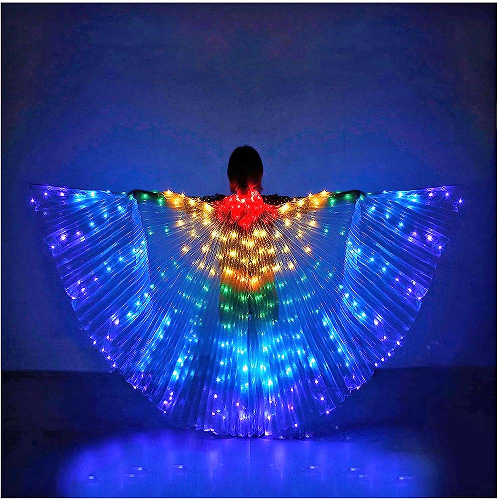 Rainbow LED Light-Up Winged Cape | Rave Wonderland | Outfits Rave | Festival Outfits | Rave Clothes