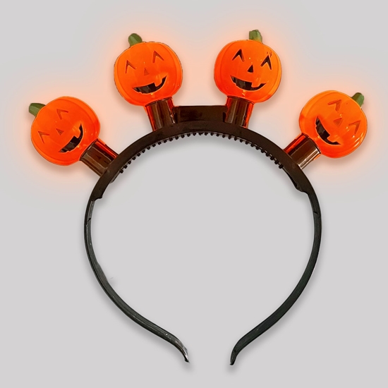 Light-Up Pumpkin Headband Bopper for Kids | Fun Halloween Accessory - HEADPUMPKIN