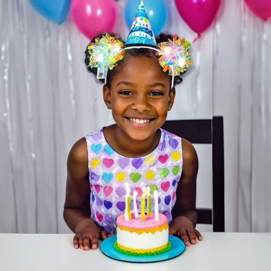 Light-Up Tinsel Headband Boppers - HEADTINSEL