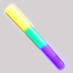 Mardi Gras YGP Flashing Foam Stick  Mardi Gras LED foam sticks, light-up foam wands, 15.5-inch foam sticks, purple green yellow foam sticks, Mardi Gras party favors, LED party sticks, Mardi Gras parade accessories, glow foam sticks, light-up Mardi Gras novelties, LED wands