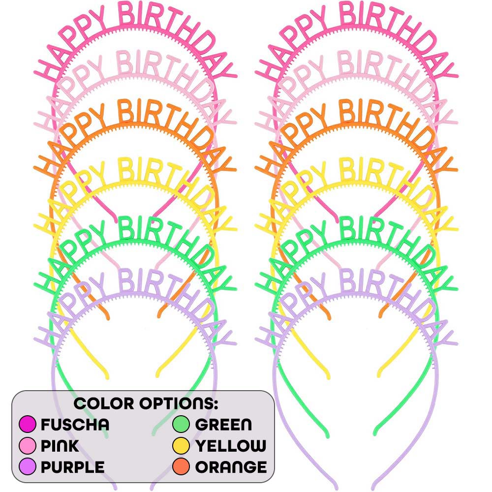 Non-Lighted Happy Birthday Headband Bopper - HBDHEADBAND