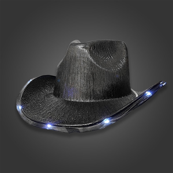 Shiny Fabric Light Up Cowboy Hat  - SHINECOWBOY