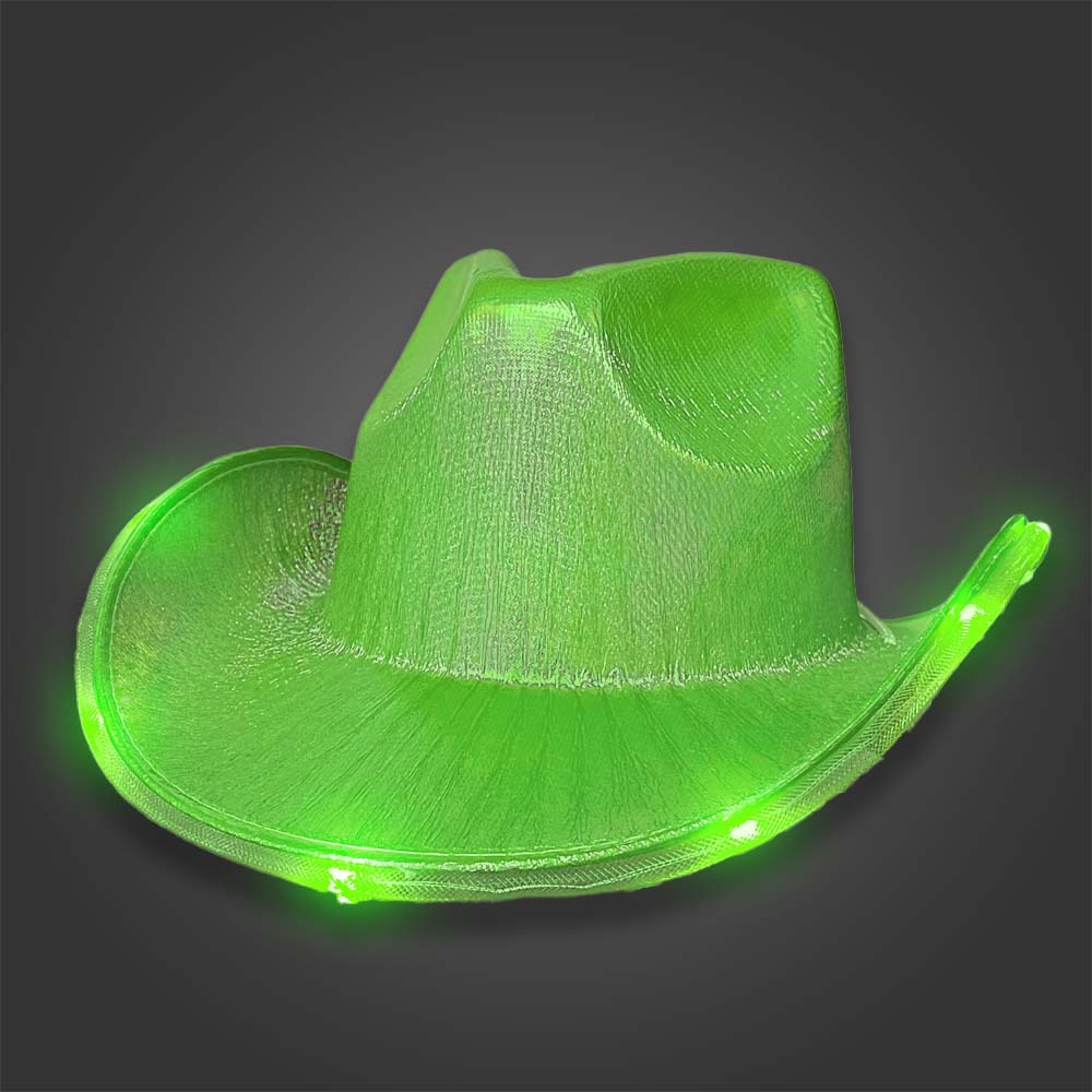 Shiny Fabric Light Up Cowboy Hat  - SHINECOWBOY