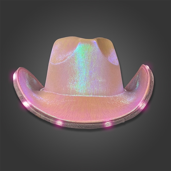 Shiny Fabric Light Up Cowboy Hat  - SHINECOWBOY