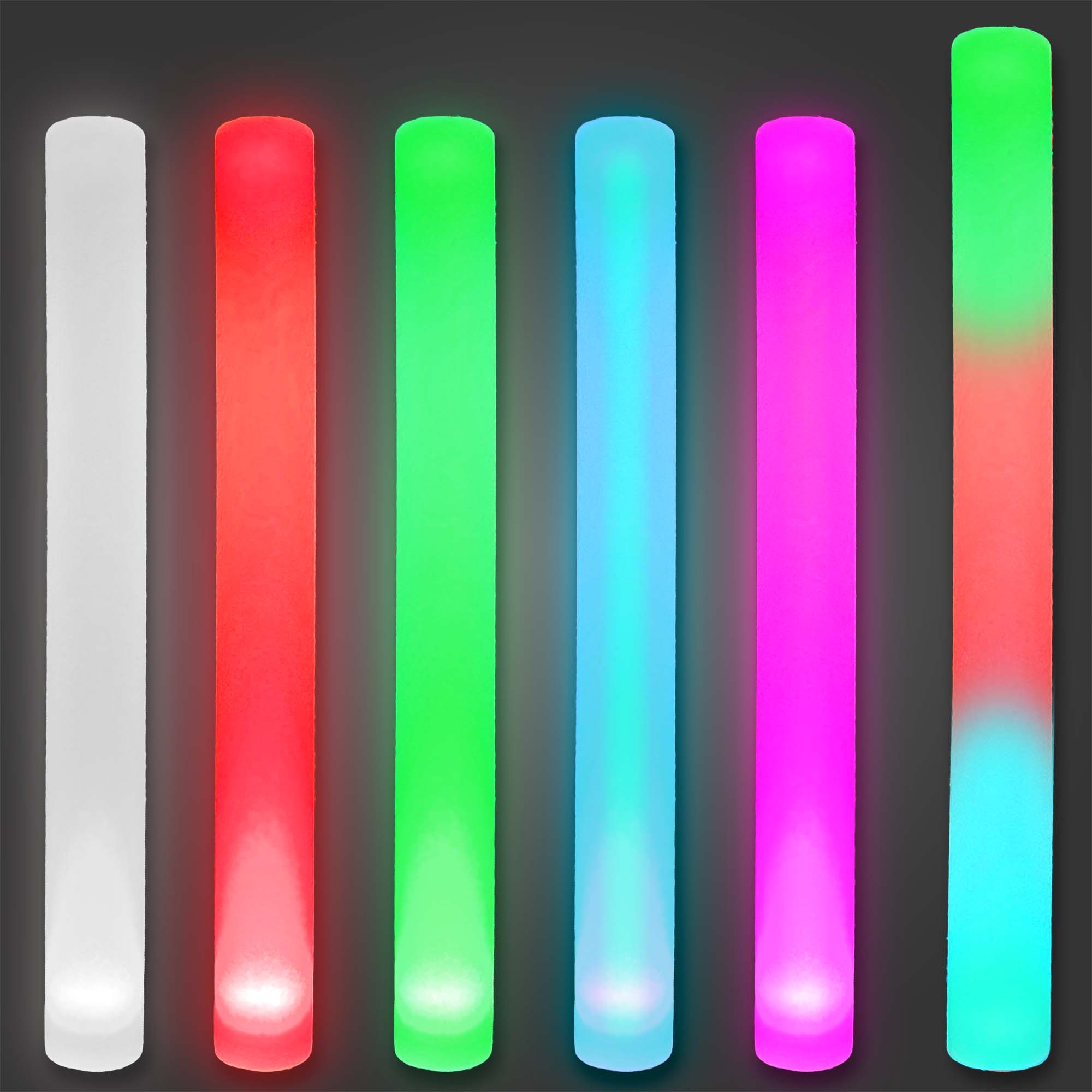 18 Inch LED Foam Light Sticks - Single Color