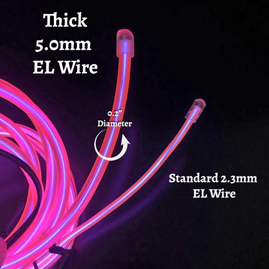 Thick EL Wire 20-foot Kit - THQC6