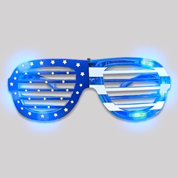 USA Shutter Glasses with 6 LEDs LED shutter glasses, novelty glasses, light-up glasses, LED party glasses, red and blue glasses, blue LED glasses, shutter glasses, glowing glasses, party accessories, LED eyewear, one size fits all glasses, illuminated glasses, red LED glasses, blue light glasses, fun eyewear, LED novelty glasses, celebration glasses, event accessories, festival glasses, flashing LED glasses