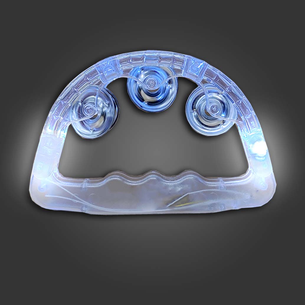 White LED Wedding Tambourine - TAM-WHITE