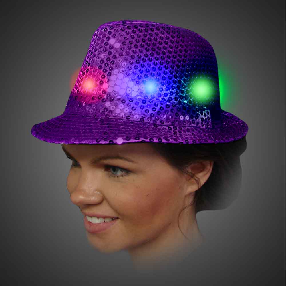 Lighted Sequin Fedora - AG13 - SEQAG 