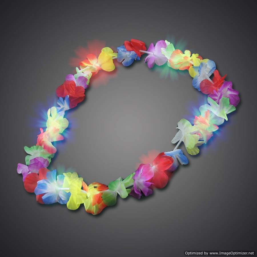 Flashing Hawaiian Lei Hawaiian Lei, Flashing Lei, Lighted Lei, light-up lei, lighted necklace, flashing necklace, party necklace, light-up necklace, hawaii, luau, summer, july 4th, party, mitzvah, wedding