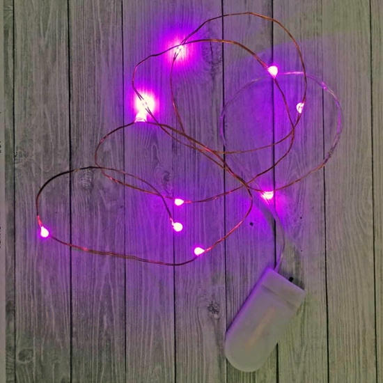 39 Inch Fairy Wire Various Color Options LEDs, Coin Cell Battery Pack, replaceable batteries - REP10