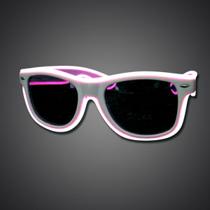 EL Wire Wayfarer Sunglasses EL wire sunglasses, lighted sunglasses, light up sunglasses, LED sunglasses, wrap-around lighted sunglasses, wrap-around shades, men, boys, vend, july 4th, party, dance, rave, EDM, Burning Man