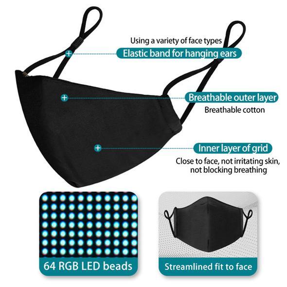 Sound Controlled LED Face Mask - CLOSE OUT - SoundMask