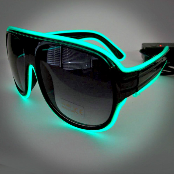 Extreme Glow EL Wire Lighted Aviator Sunglasses